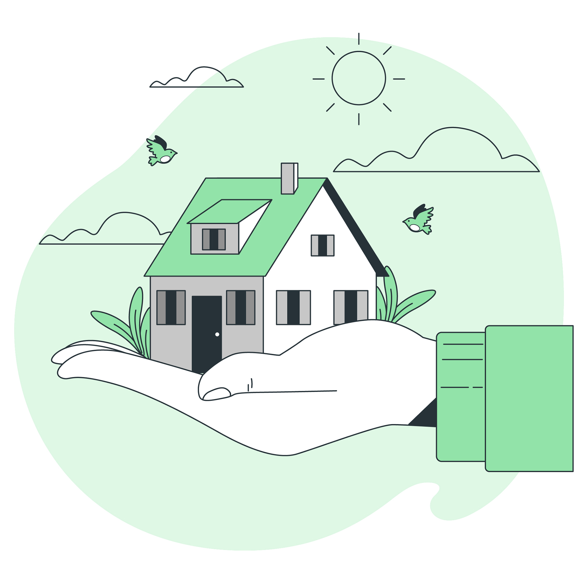 house in a hand